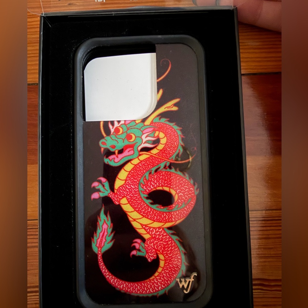Vibrant Dragon Phone Case - Black and Red